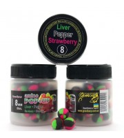 Amino POP-UPs three-flavor LIVER•PEPPER•STRAWBERRY (ПЕЧІНКА•ПЕРЕЦЬ•ПОЛУНИЦЯ) Ø8 мм Amino POP-UPs three-flavor LIVER•PEPPER•STRAWBERRY (ПЕЧІНКА•ПЕРЕЦЬ•ПОЛУНИЦЯ) Ø8 мм